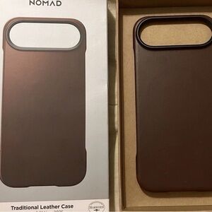 NOMAD IPHONE AIR Leather Brown Phone Case
